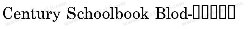 Century Schoolbook Blod字体转换